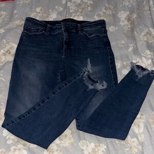 Lucky Brand Dark Blue Distressed Skinny Jeans
